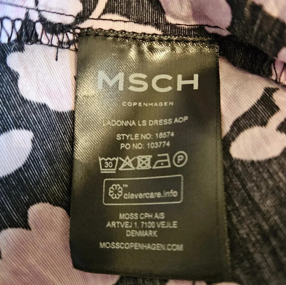 MSCH Copenhagen Women's Boho Floral Print Balloon Sleeve Feminine Casual Dress L - Picture 16 of 16